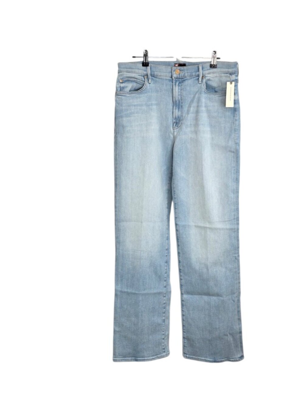 MOTHER Kick It High Rise Straight Leg Jeans in Melt in Your Mouth, Zip Fly, 32
